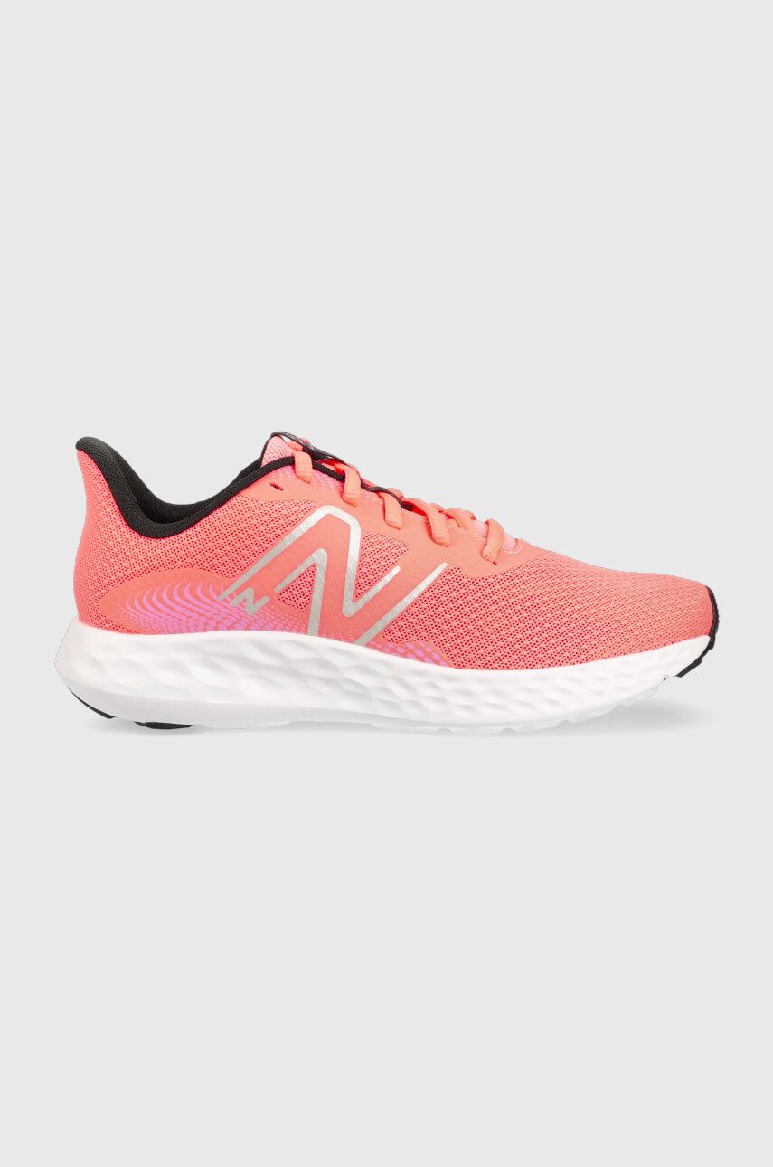 Běžecké boty New Balance 411v3 růžová barva - růžová -  Svršek: Textilní materiál Vnitřek: