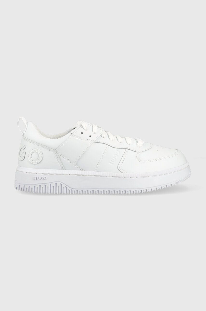 Sneakers boty HUGO Kilian bílá barva, 50480646 - bílá -  Svršek: Umělá hmota Vnitřek: Text