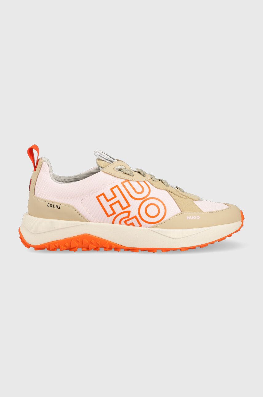 Sneakers boty HUGO Kane růžová barva, 50493153 - růžová -  Svršek: Umělá hmota