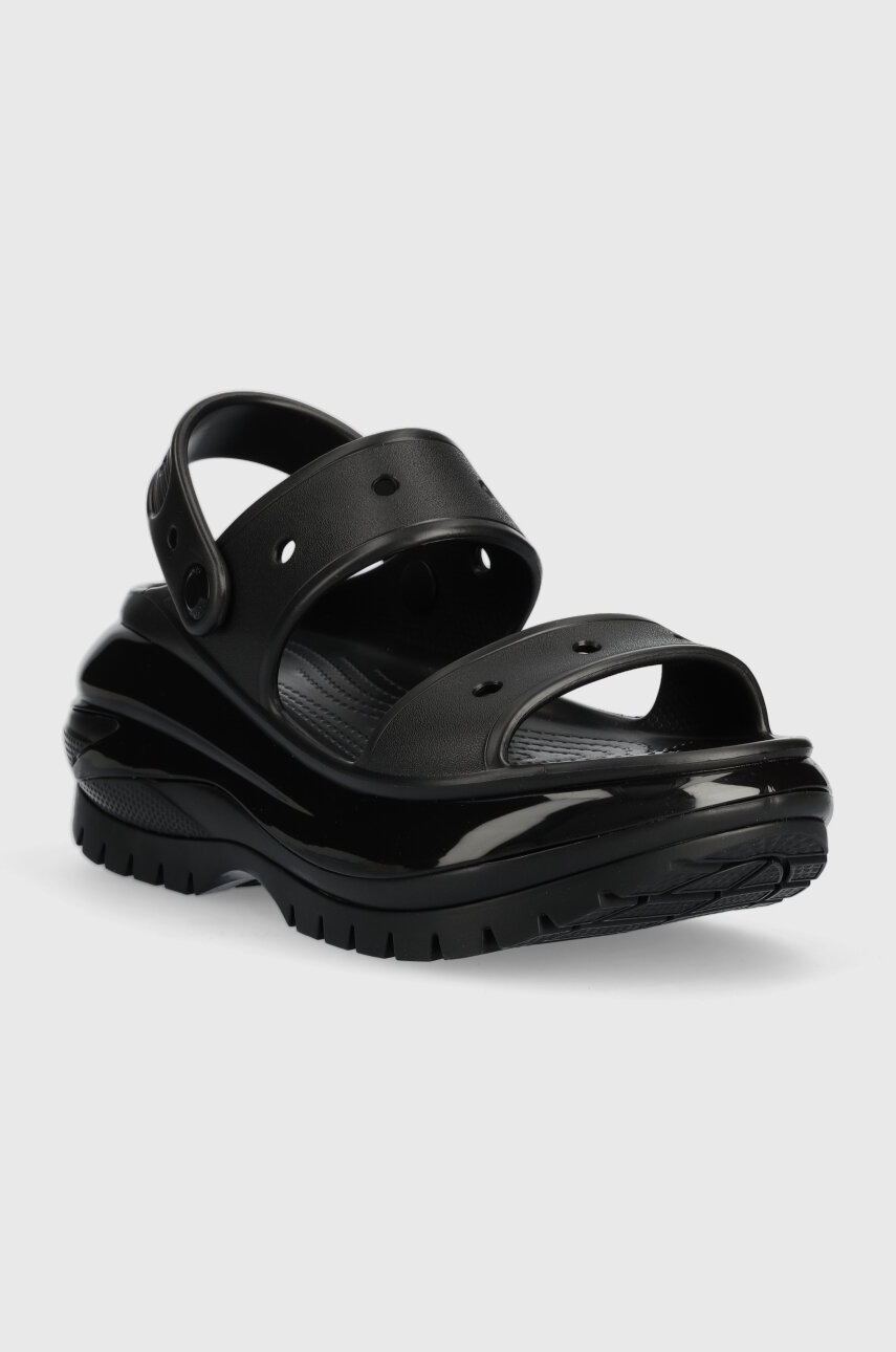 Παντόφλες Crocs Classic Mega Crush Sandal Classic Mega Crush Sandal χρώμα: μαύρο, 27989 IC0434 207989 φωτογραφία