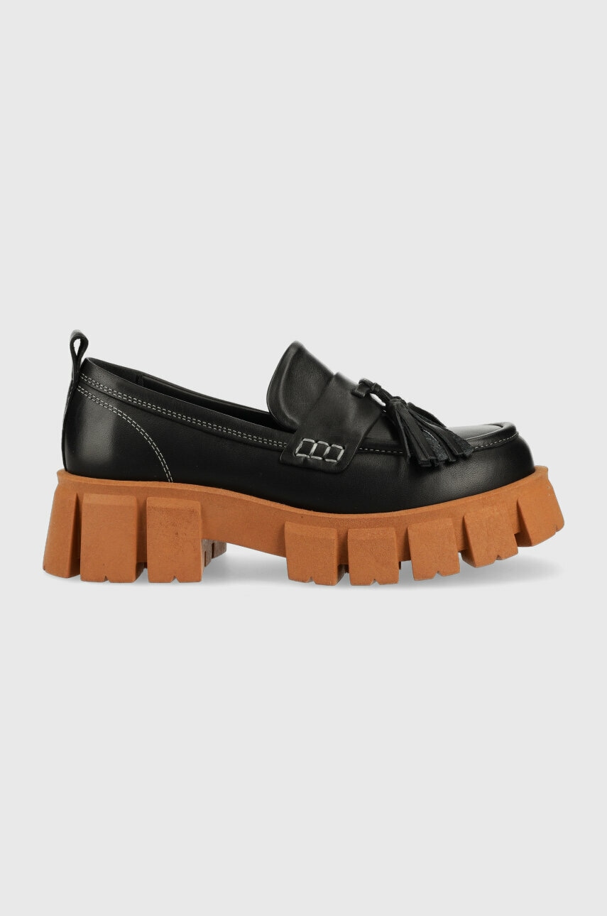 Marc O'polo Mocasini De Piele Femei, Culoarea Negru, Cu Toc Plat, 30117363202105 Ll2m3059