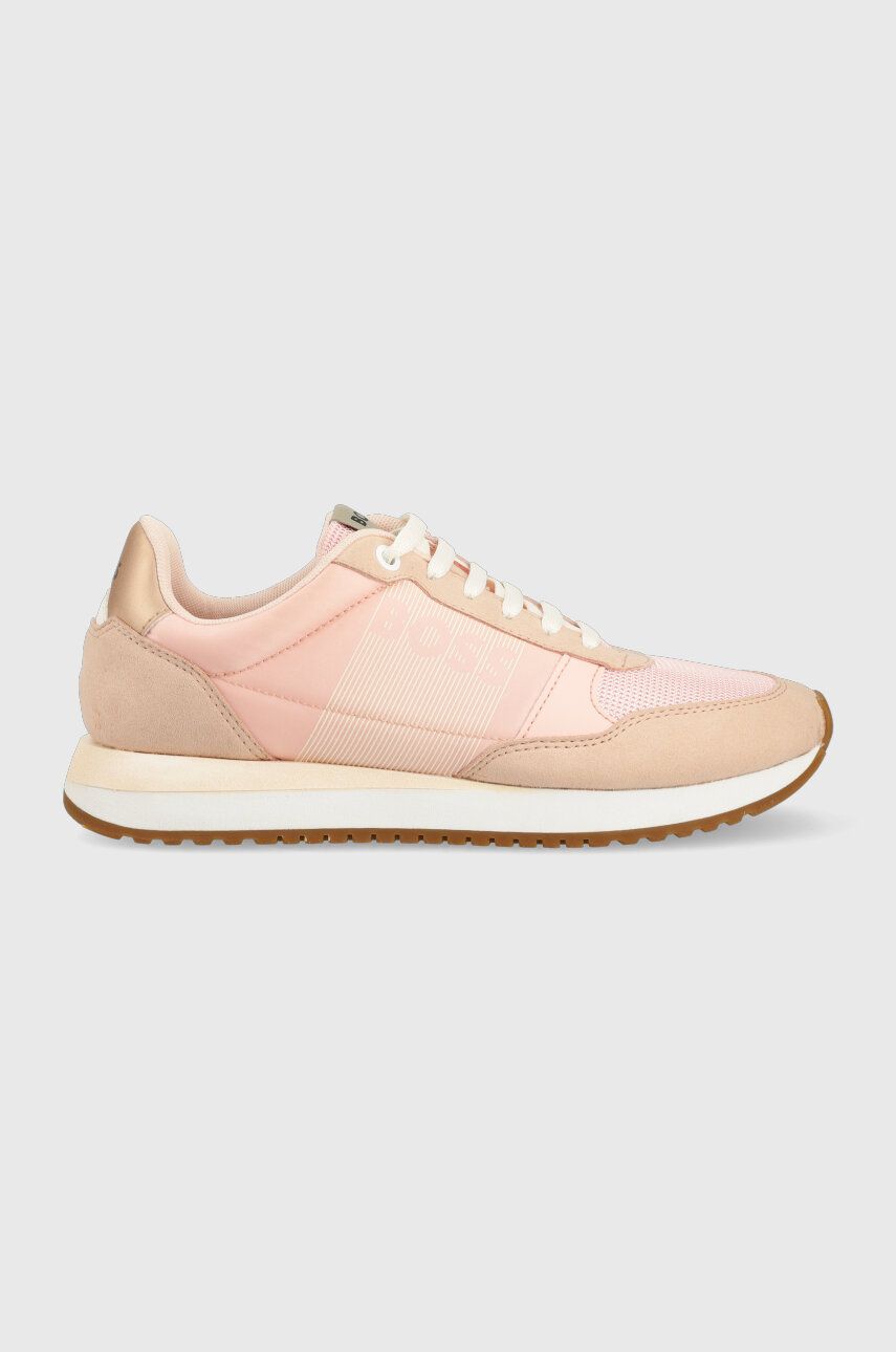 Sneakers boty BOSS Kai růžová barva, 50493249 - růžová -  Svršek: Textilní materiál Vnitře