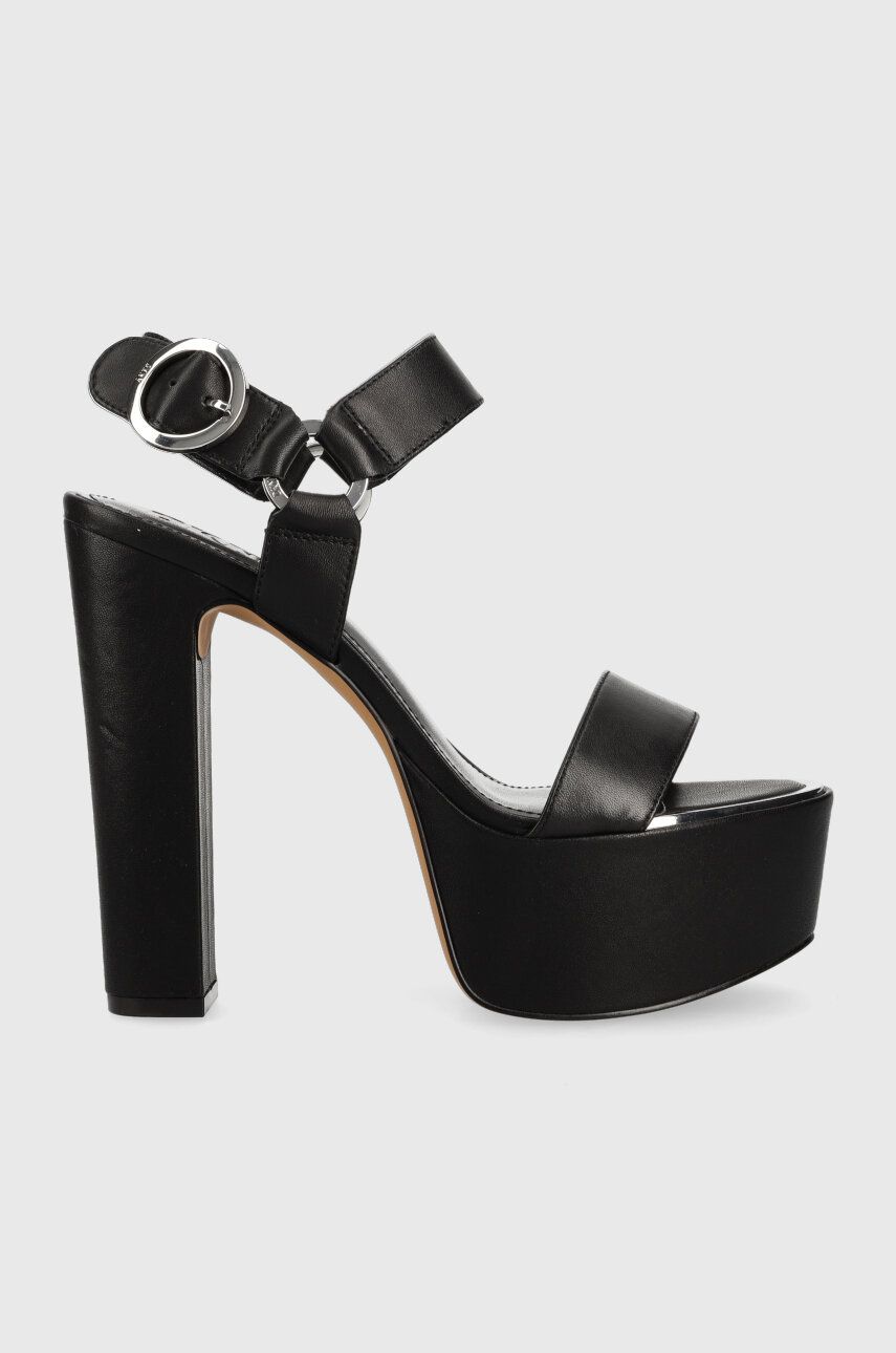 Kožené sandály Dkny SHILA černá barva, K1336126 - černá -  Svršek: Přírodní kůže Vnitřek: 