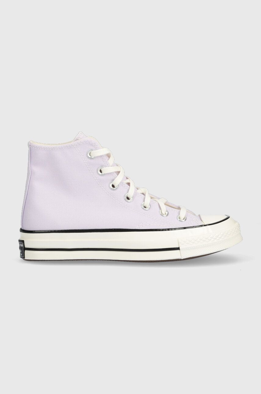 Kecky Converse Chuck 70 HI dámské, fialová barva, A02754C - fialová -  Svršek: Textilní materiá