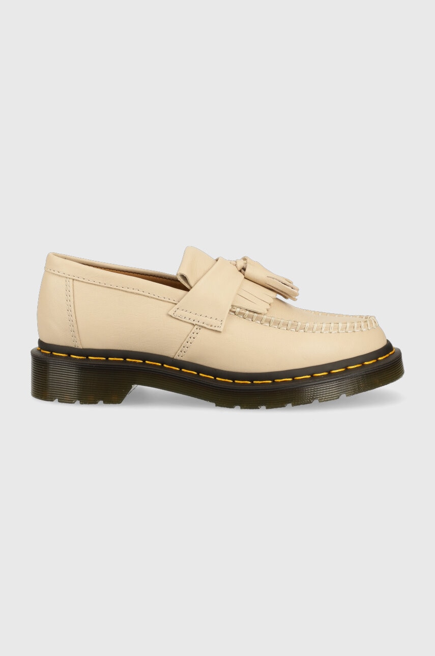 Dr. Martens Mocasini De Piele Adrian Femei, Culoarea Bej, Cu Toc Plat, Dm22760292 Dm22760292-parchment