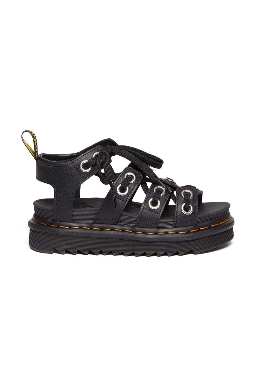 Dr. Martens Sandale De Piele Blaire Hdw Femei, Culoarea Negru, Cu Platforma, Dm30701001