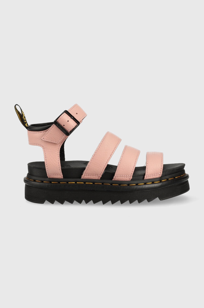 Dr. Martens sandale de piele Blaire femei, culoarea roz, cu platforma, DM30706329 DM30706329-Peach.Bei