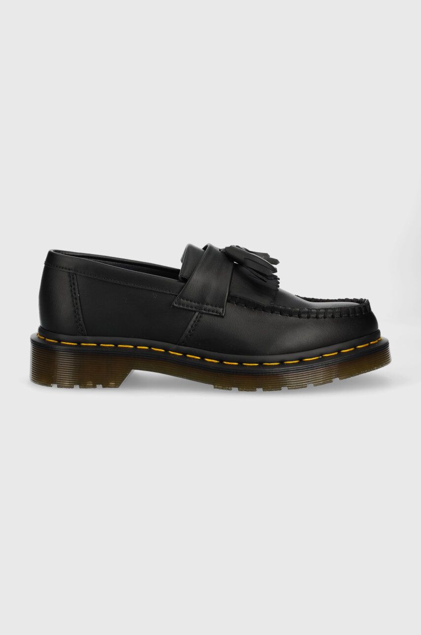 Levně Mokasíny Dr. Martens Vegan Adrian dámské, černá barva, na plochém podpatku, DM30744001