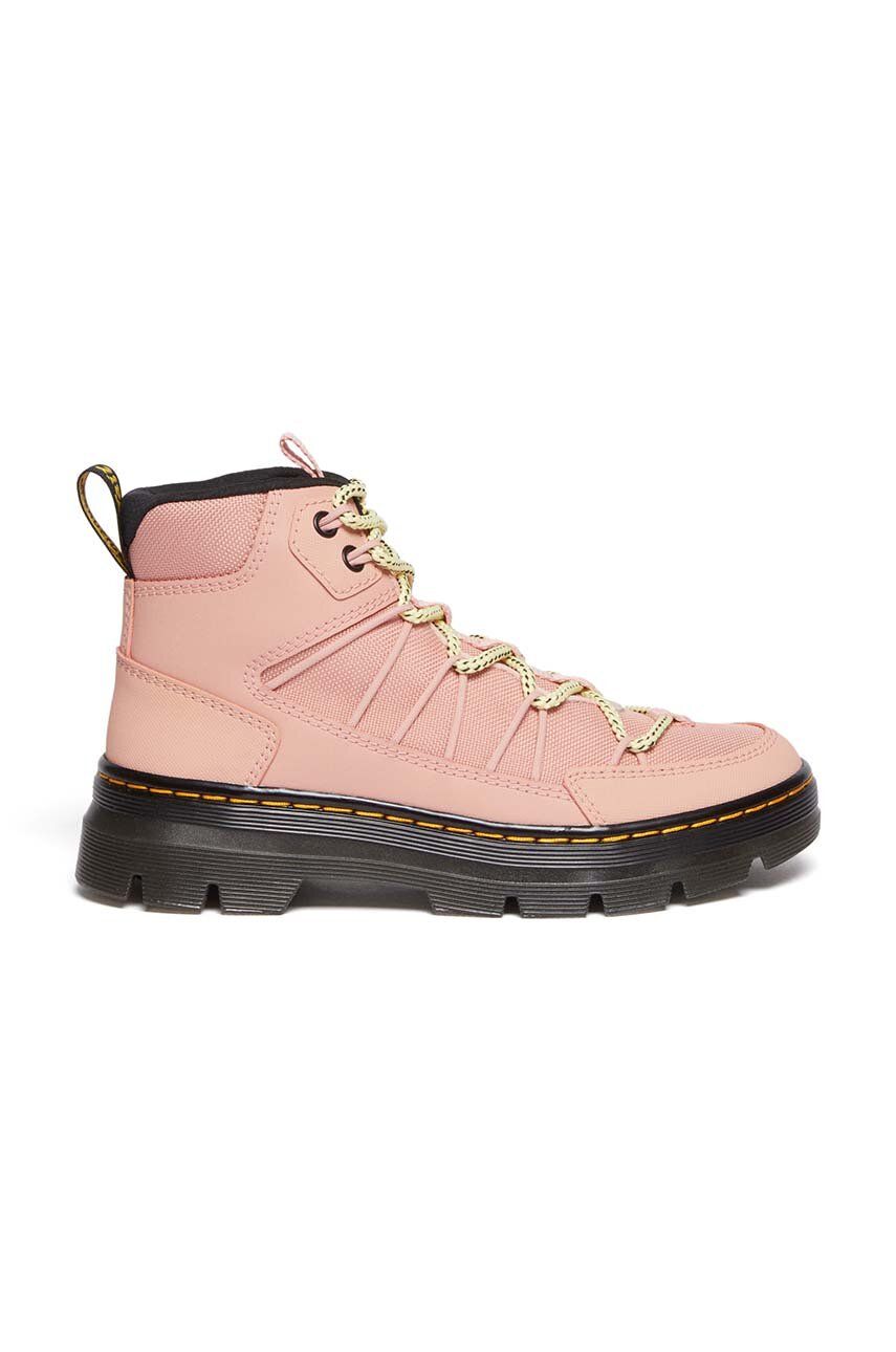 Dr. Martens botine Buwick W femei, culoarea roz, cu toc plat, DM30855329