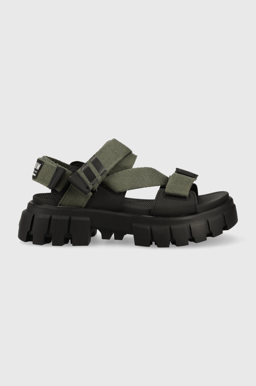 

Сандалі Palladium METROPOLITAN REVOLT жіночі колір зелений на платформі 98581.309.M