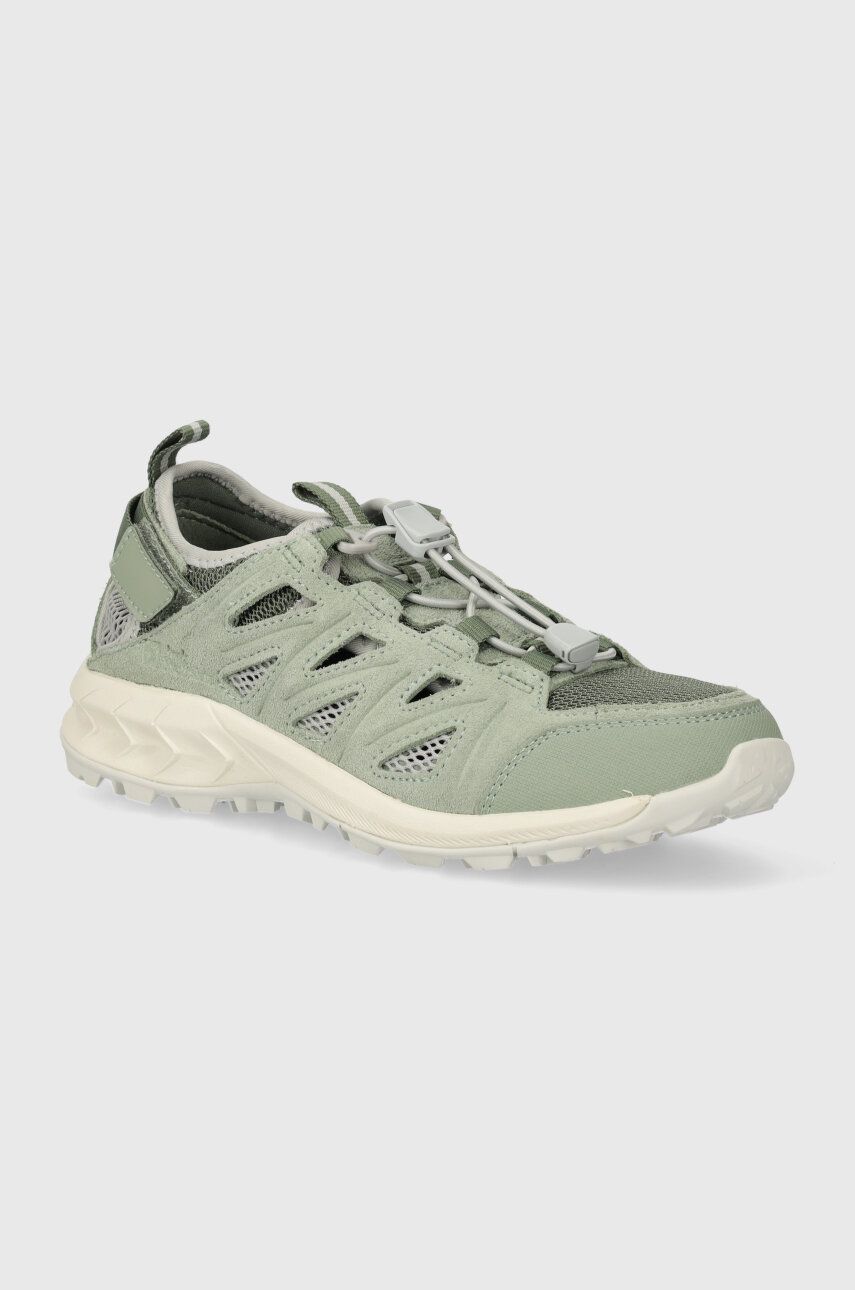 Jack Wolfskin pantofi Woodland 2 Hybrid Low femei, culoarea verde