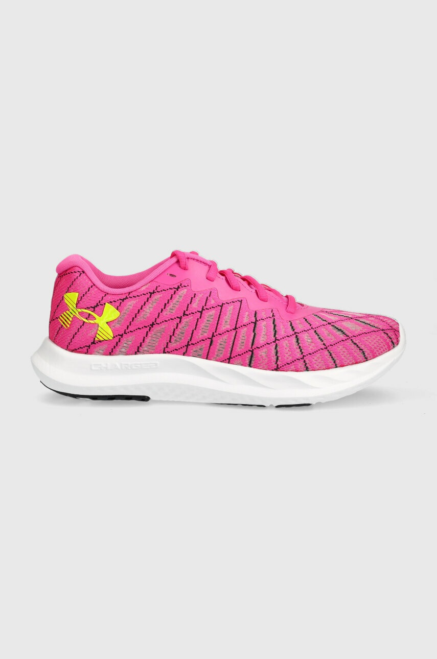 Levně Běžecké boty Under Armour Charged Breeze 2 růžová barva