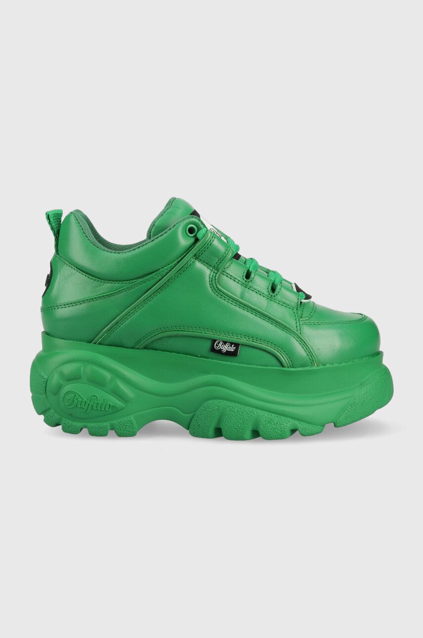 Buffalo sneakers din piele 1339-14 2.0 culoarea verde, 1533299