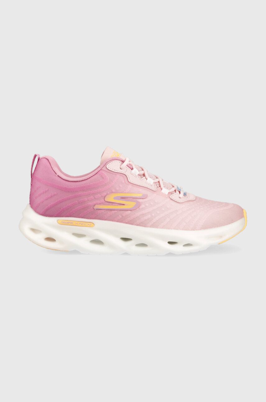 Levně Běžecké boty Skechers 129497 GO RUN SWIRL TECH SPEED HEADWAY růžová barva