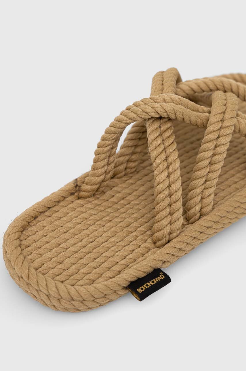 Παντόφλες Bohonomad Bodrum χρώμα: μπεζ, BOD.0012.WSL φωτογραφία