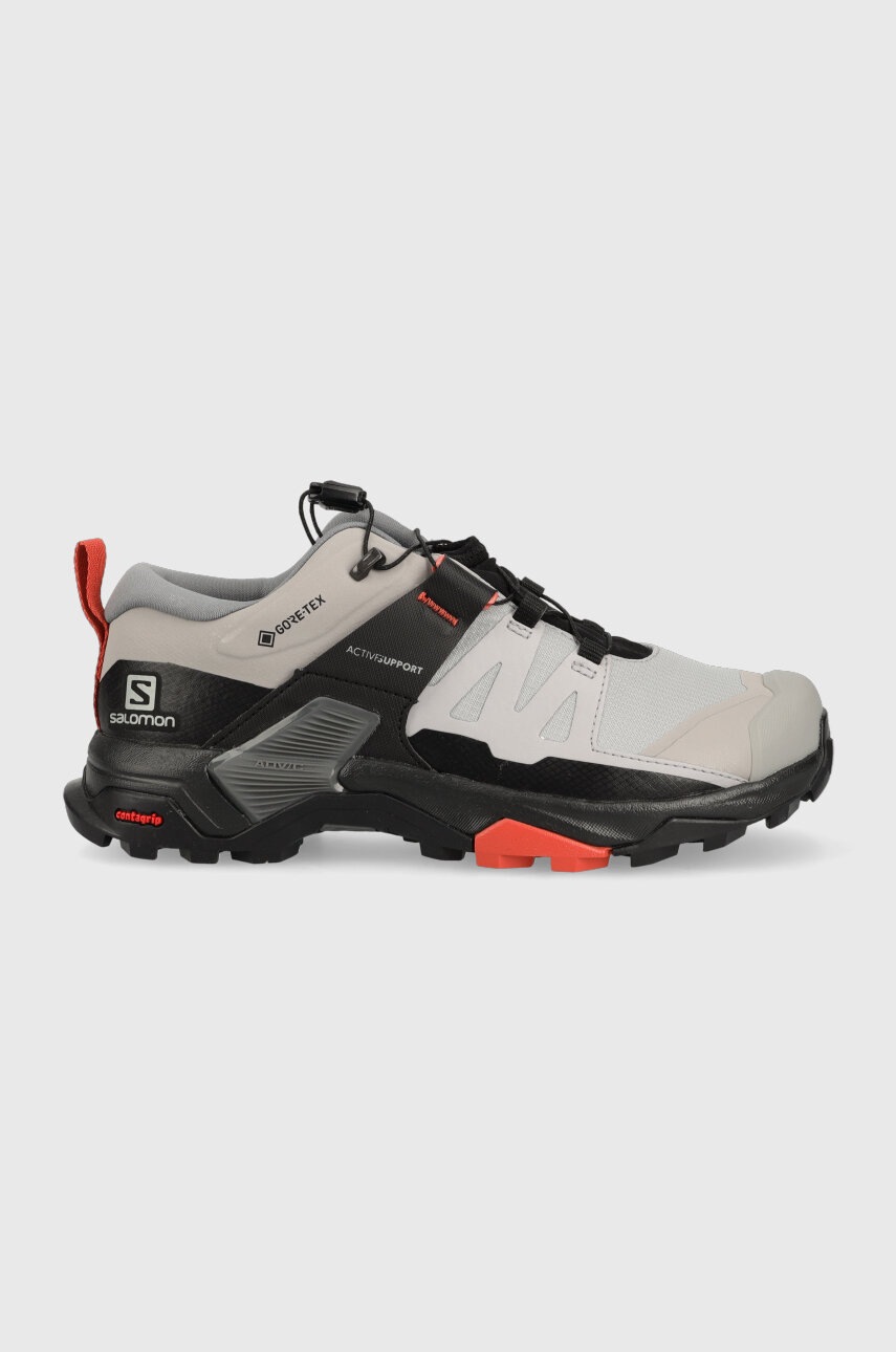 Salomon pantofi X Ultra 4 Wide GTX femei, culoarea gri