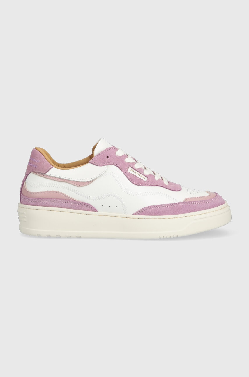 Alohas sneakers din piele culoarea violet