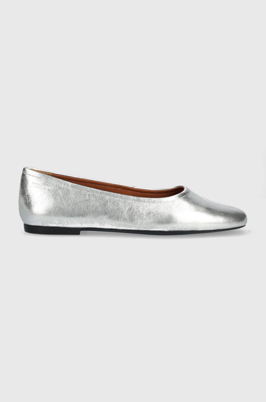 Vagabond Shoemakers balerini de piele Jolin culoarea argintiu, 5508.083.79
