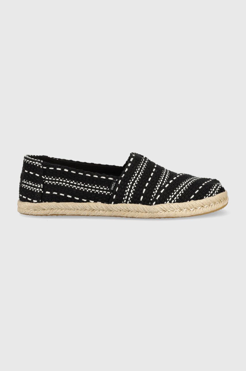 Levně Espadrilky Toms Alpargata Rope černá barva, 10019676