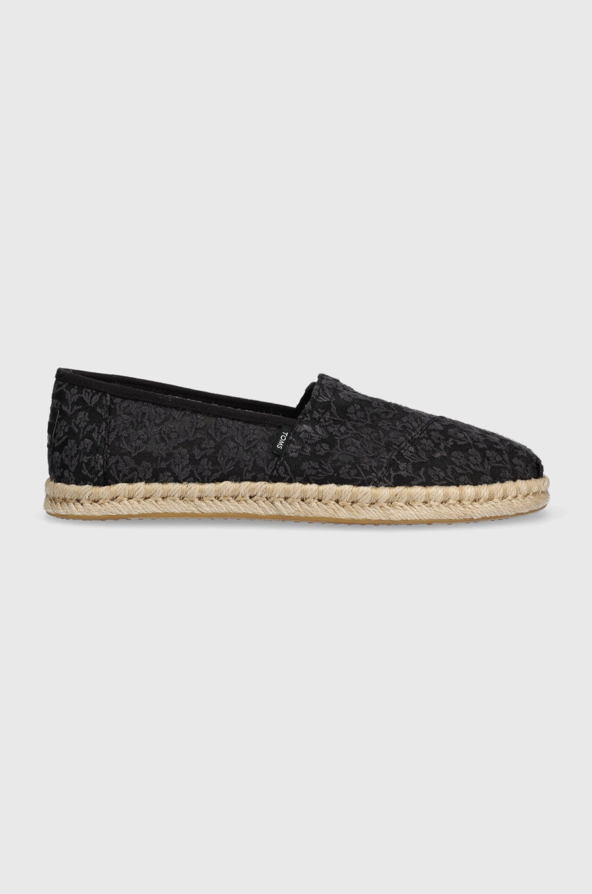 Levně Espadrilky Toms Alpargata Rope černá barva, 10019818