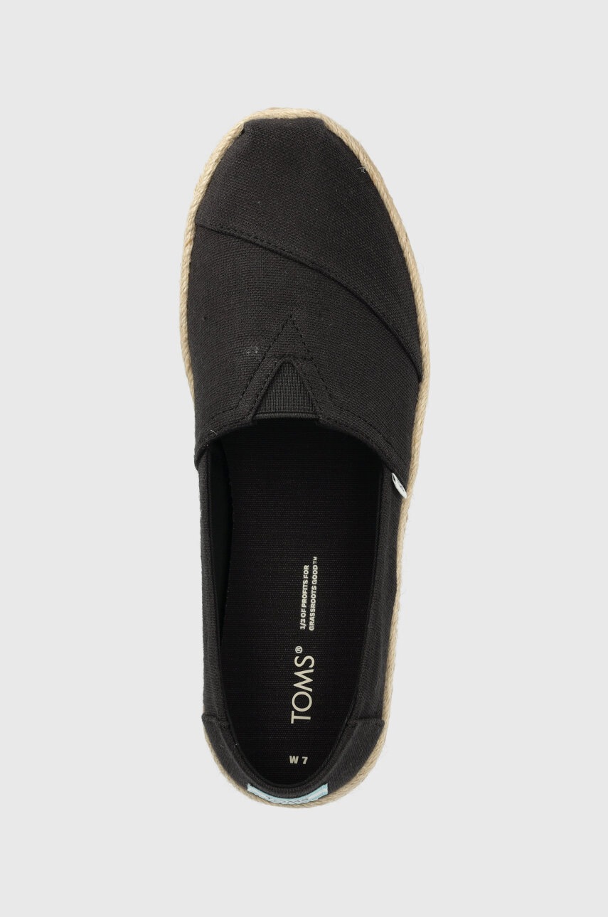 Εσπαντρίγιες Toms Alpargata Rope χρώμα: μαύρο, 10019670 φωτογραφία