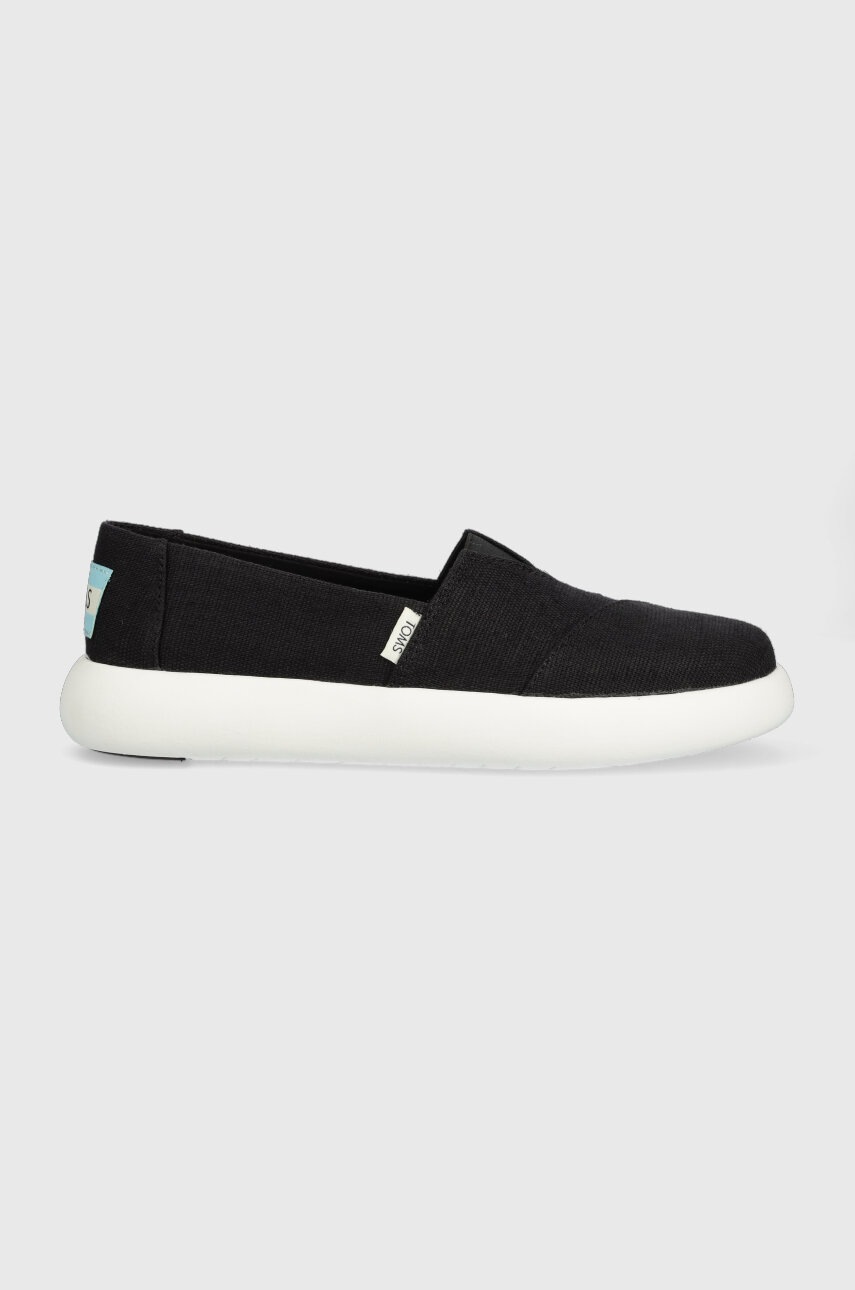 Toms espadrile Alpargata Mallow culoarea negru, 10016732