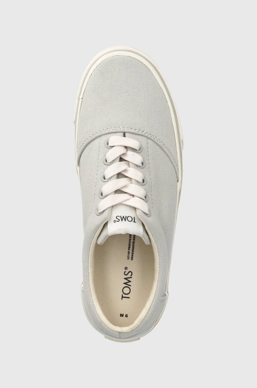 Πάνινα παπούτσια Toms Alpargata Fenix Lace Up χρώμα: γκρι, 10017877 φωτογραφία