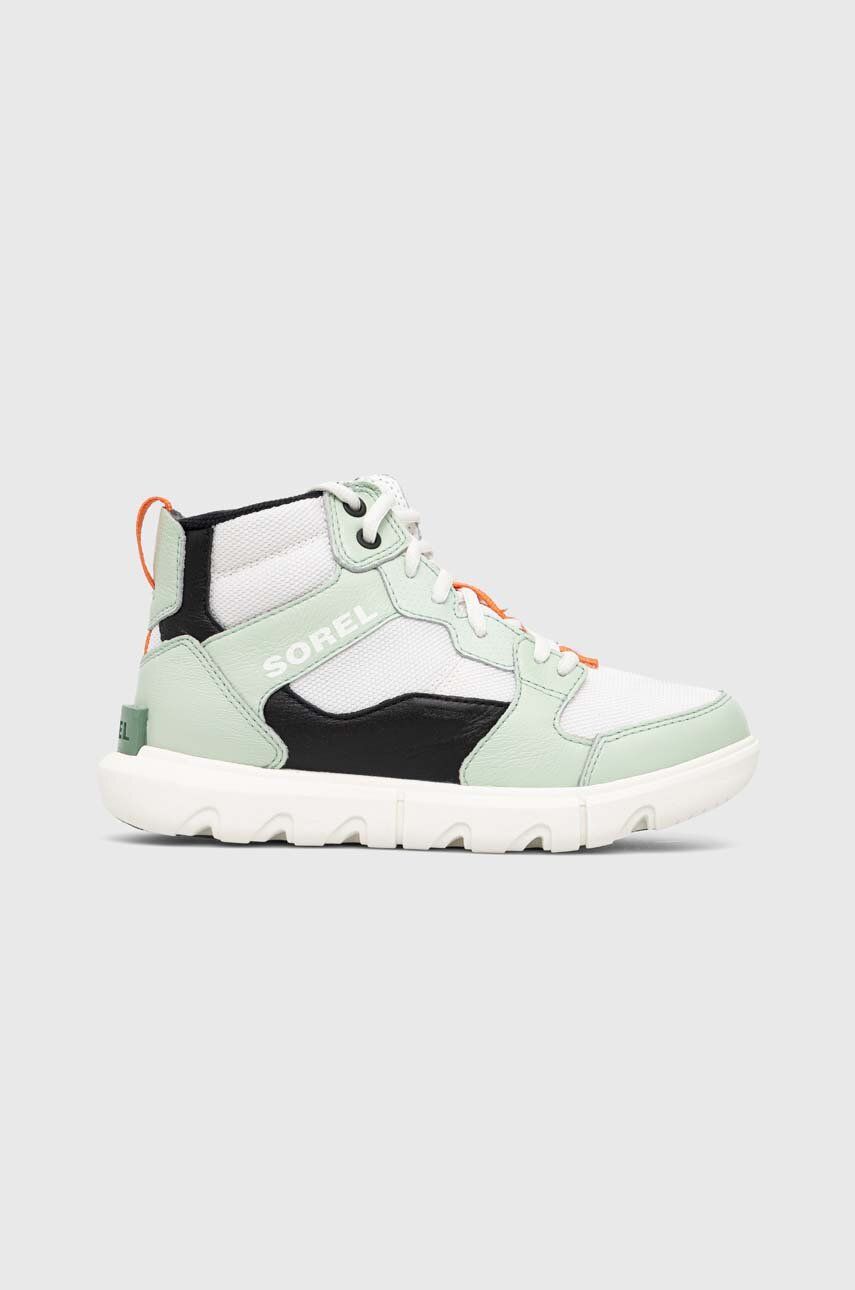 Sneakers boty Sorel EXPLORER II zelená barva - zelená -  Svršek: Přírodní kůže