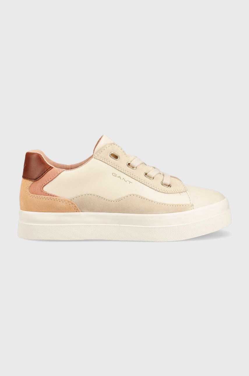 Gant sneakers din piele Avona culoarea bej, 26531919.G131