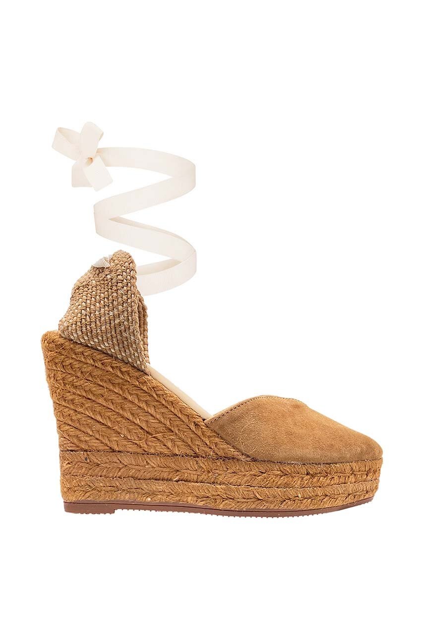 Espadrilky Manebi Heart-Shaped Wedge Espadrilles hnědá barva, R 2.0 WH