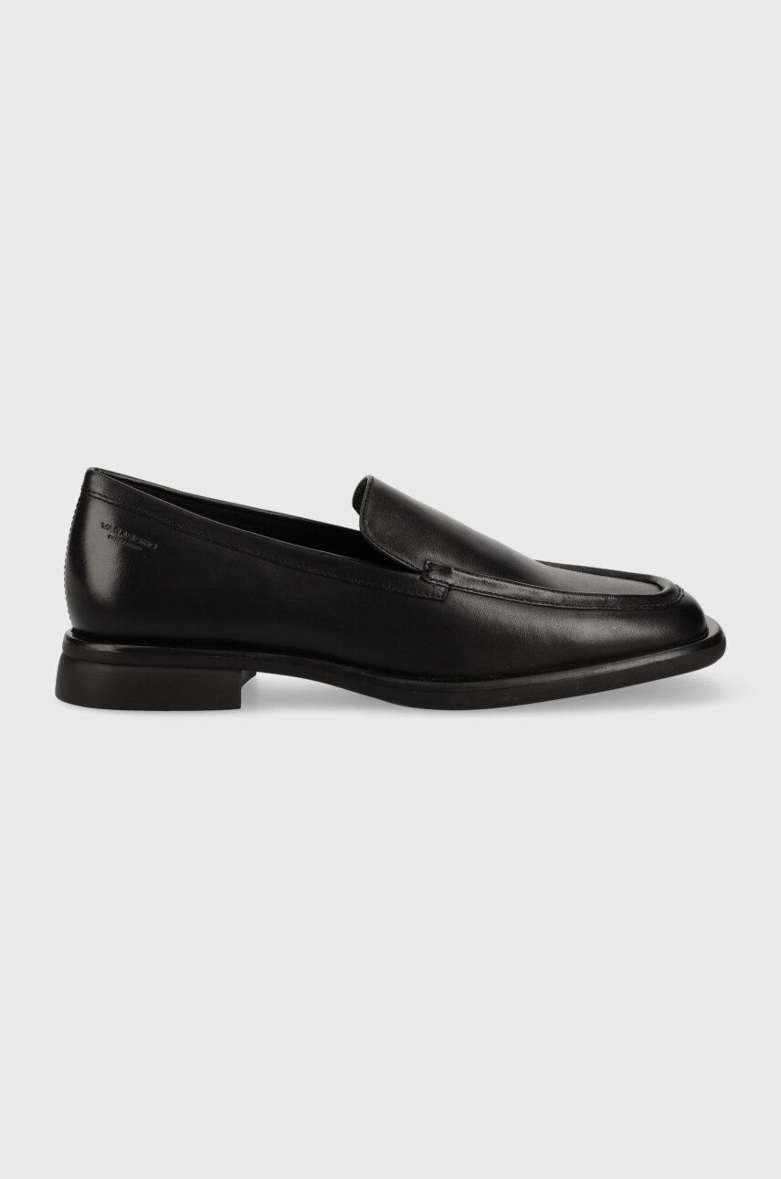 Levně Kožené mokasíny Vagabond Shoemakers BRITTIE dámské, černá barva, na plochém podpatku, 5451.001.20