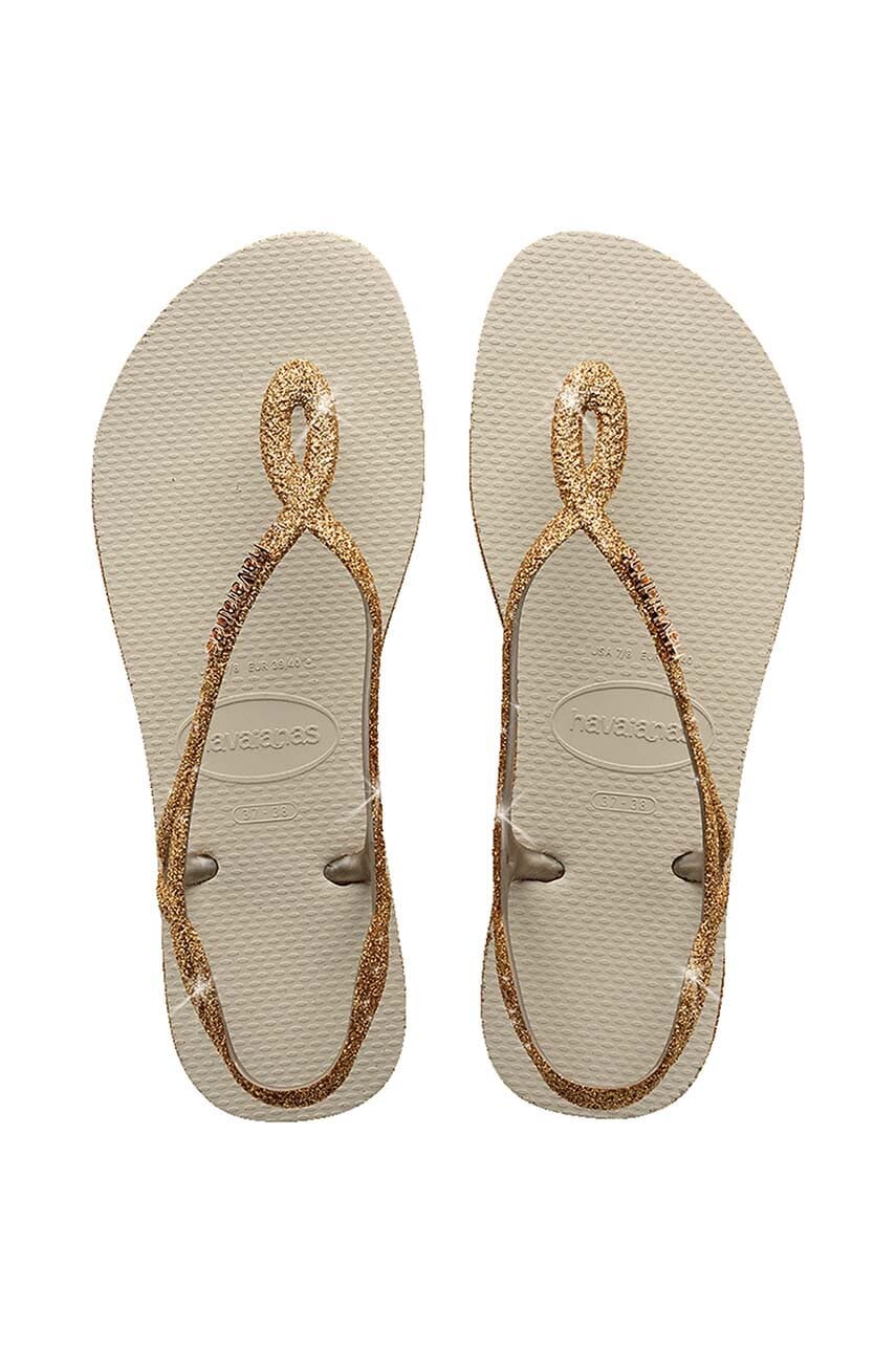 Havaianas sandale luna sparkle femei, culoarea auriu, 4148065.0121