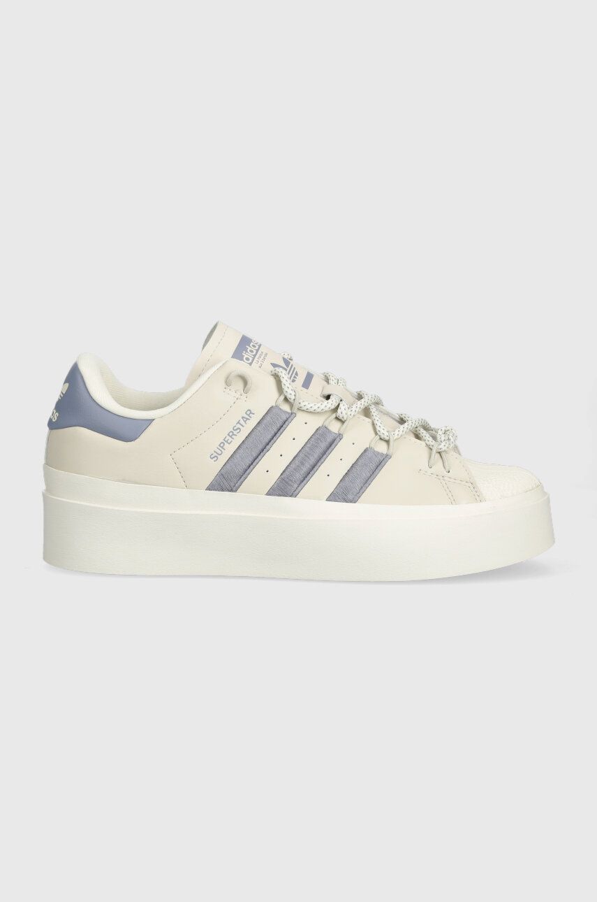 Sneakers boty adidas Originals Superstar Bonega HQ4284 béžová barva, HQ4284-ALUMIN/SIL - béžová - 