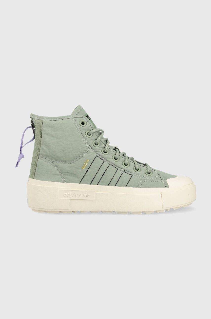 Adidas Originals Tenisi Nizza Bonega X W Femei, Culoarea Verde Hq6042-silgrn/blk