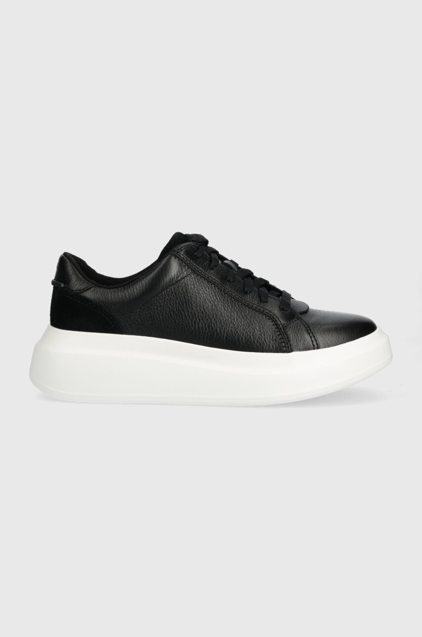 Ugg sneakers din piele scape lace culoarea negru, 1130763
