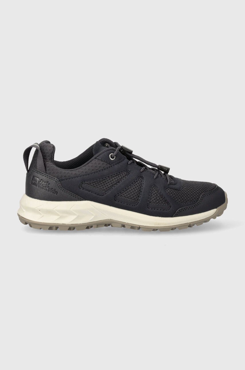 Παπούτσια Jack Wolfskin Woodland 2 Vent Low χρώμα: μαύρο φωτογραφία