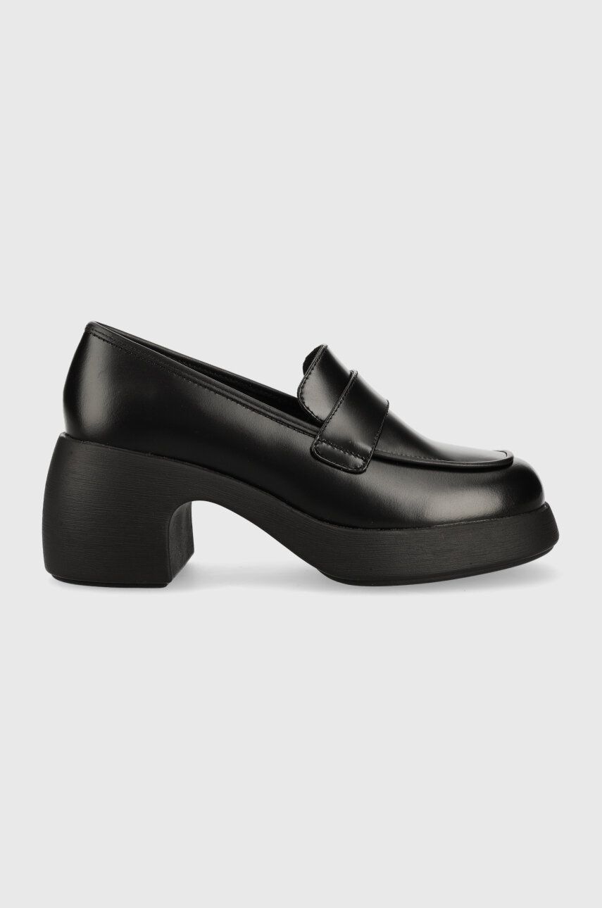 Camper pantofi de piele Thelma culoarea negru, cu toc drept