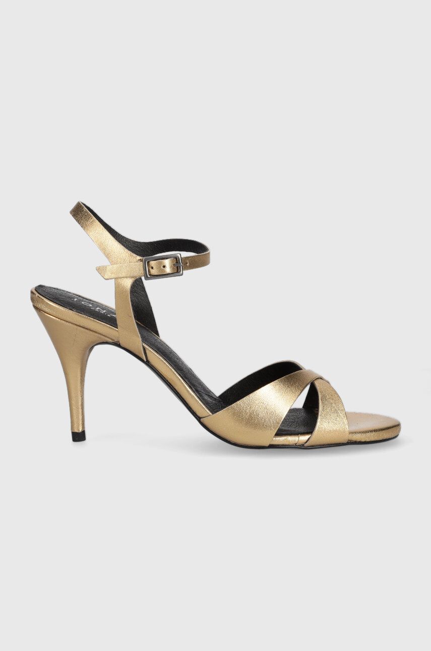 Kožené sandály Jonak BLANDINE CUIR METALLISE zlatá barva, 3400118 - zlatá -  Svršek: Přírodní k