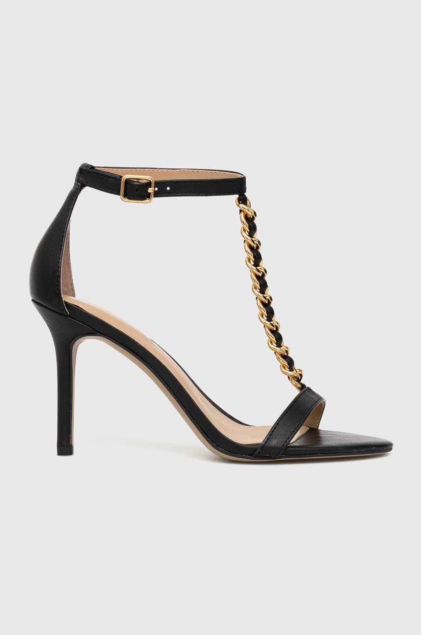 Kožené sandály Lauren Ralph Lauren KATE černá barva, 802884093001 - černá -  Svršek: Přírodní k