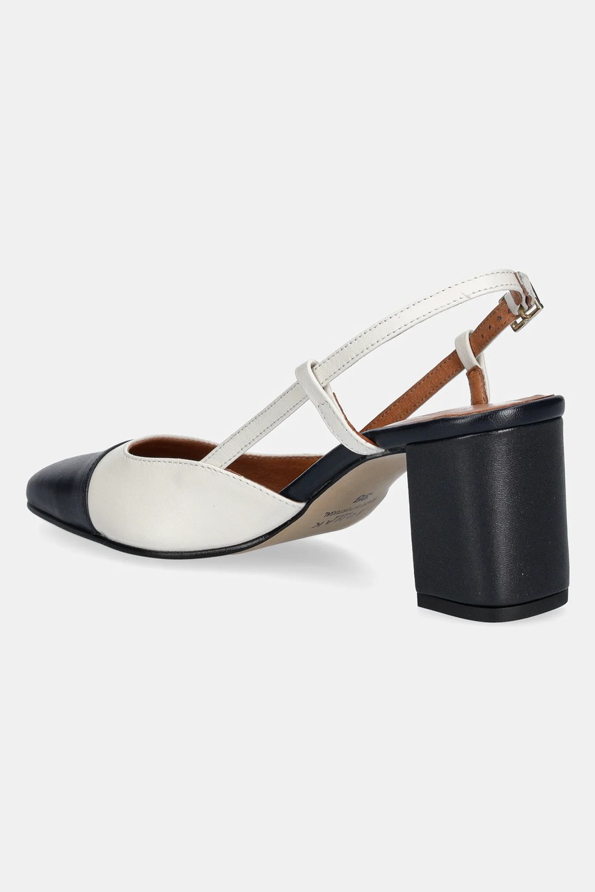 Jonak bőr flip-flop DHAPOP CUIR bézs, magassarkú, nyitott sarokkal, 6000952 termék 2. képe