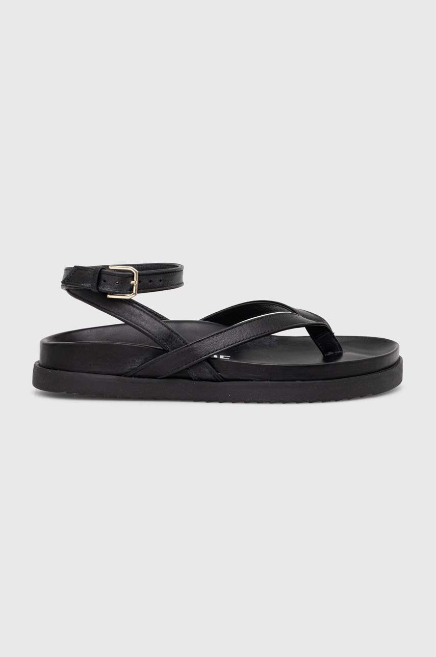 Kožené sandály Patrizia Pepe dámské, černá barva, 2X0023 L048 K103 - černá -  Svršek: Přírodní 