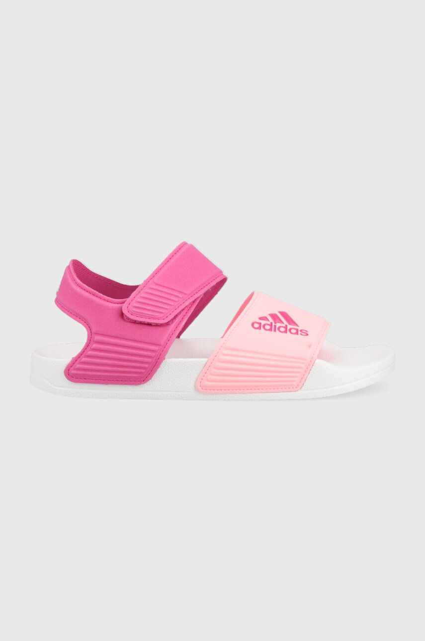 Dětské sandály adidas ADILETTE SANDAL K růžová barva - růžová -  Svršek: Umělá hmota Vnitř