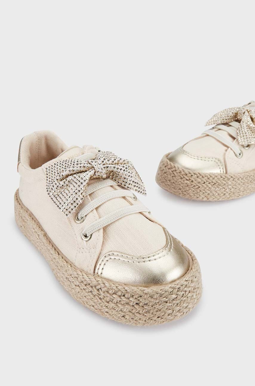 Mayoral sneakers pentru copii culoarea bej