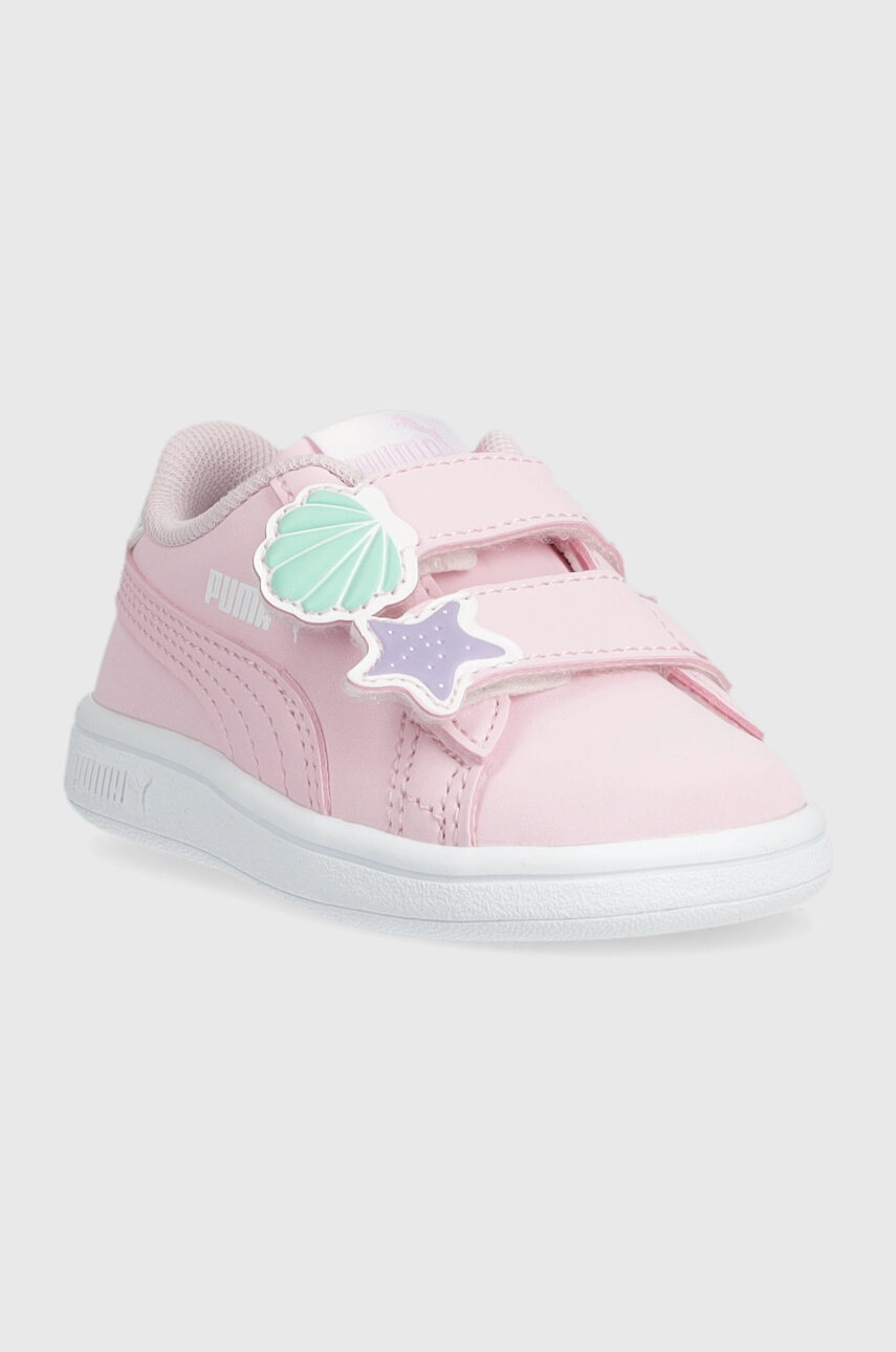 

Дитячі кросівки Puma Puma Smash v2 Mermaid V Inf колір рожевий