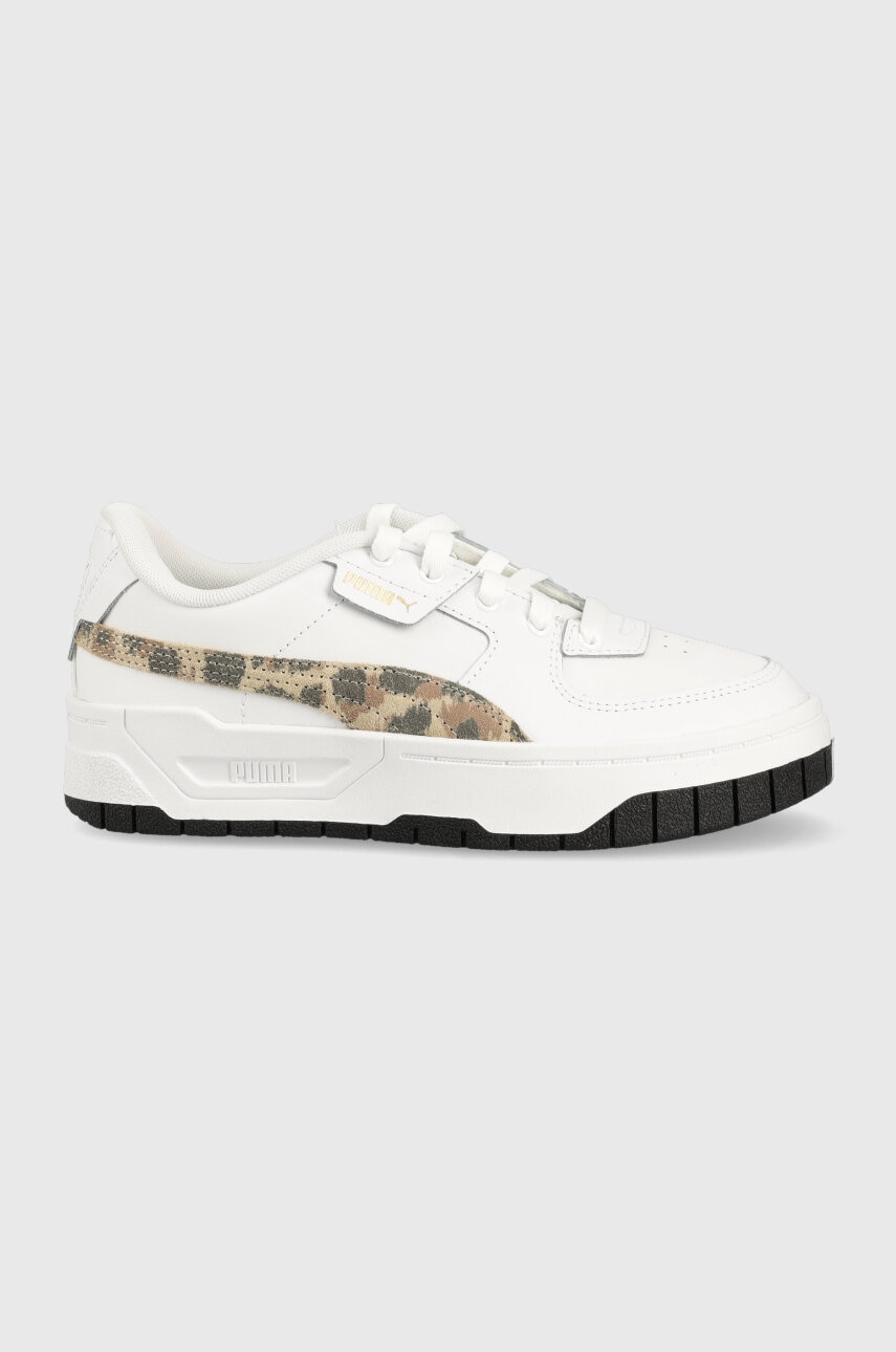 Levně Dětské sneakers boty Puma Cali Dream Animal Print Jr bílá barva