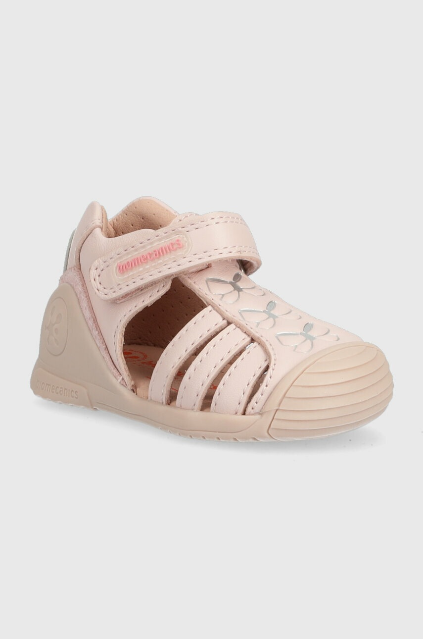 Детские кожаные сандалии Biomecanics цвет розовый Детские кожаные сандалии Biomecanics цвет розовый