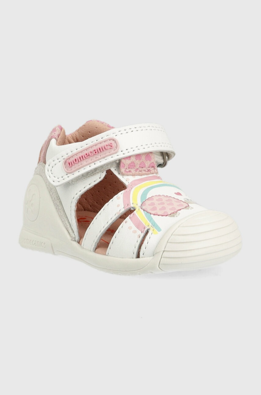 Детские кожаные сандалии Biomecanics цвет белый Детские кожаные сандалии Biomecanics цвет белый