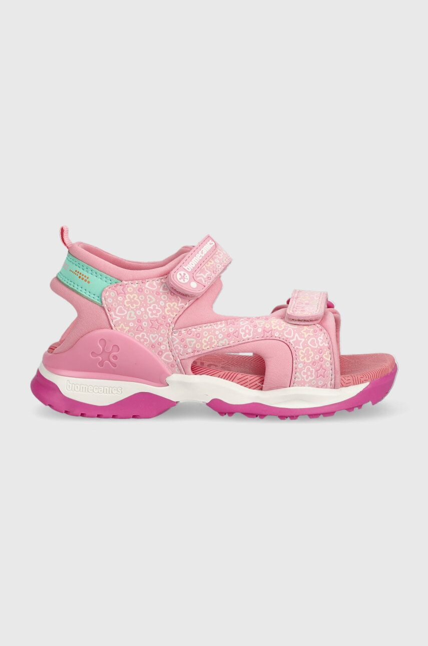 E-shop Dětské sandály Biomecanics růžová barva