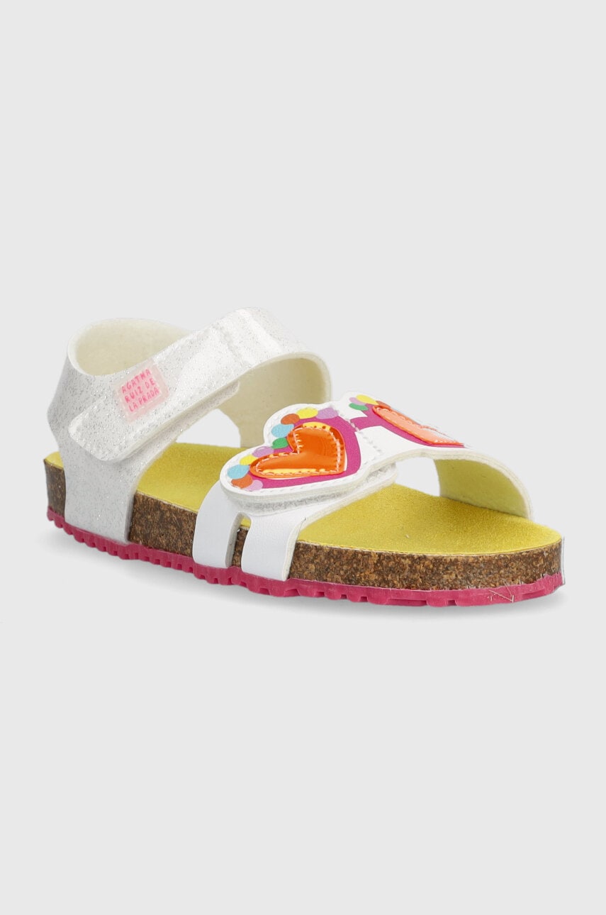 Дитячі сандалі Agatha Ruiz de la Prada колір білий Дитячі сандалі Agatha Ruiz de la Prada колір білий