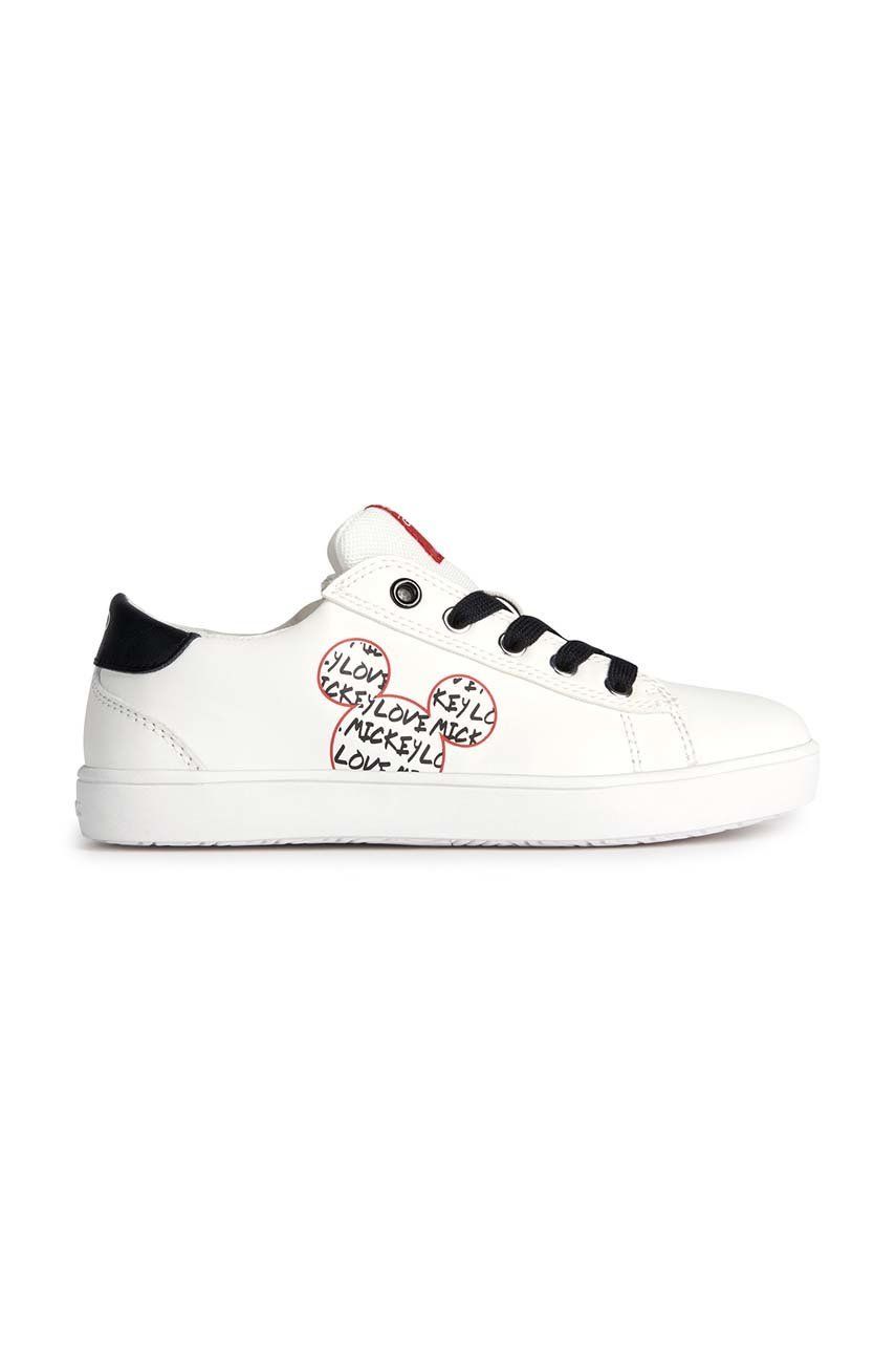 E-shop Dětské kožené sneakers boty Geox KATHE bílá barva